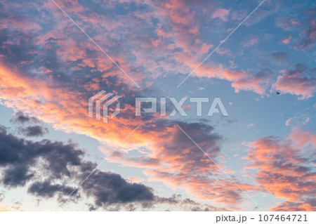 【空素材】朝焼け・夕焼け素材【長野県】 【空素材】朝焼け・夕焼け素材【長野県】 107464721