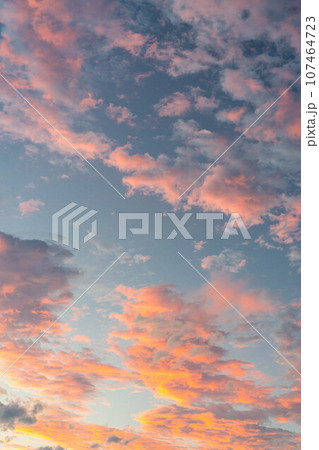 【空素材】朝焼け・夕焼け素材【長野県】 【空素材】朝焼け・夕焼け素材【長野県】 107464723