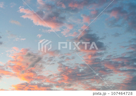 【空素材】朝焼け・夕焼け素材【長野県】 【空素材】朝焼け・夕焼け素材【長野県】 107464728