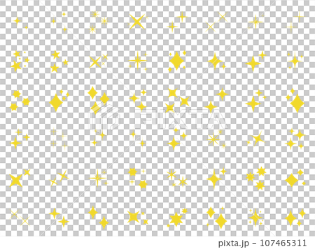 閃光/星形圖標設置矢量黃金插畫 107465311