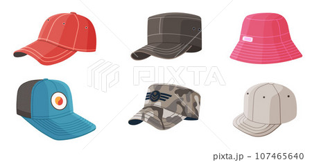 Summer cap hat. Vector illustration. A beach hat, signature of serenity against summer sun A summer hat, crown of straw for beach monarch Sun hat wear, harmony of fashion and functionality Summer cap hat. Vector illustration. A beach hat, signature of serenity against summer sun A summer hat, crown of straw for beach monarch Sun hat wear, harmony of fashion and functionality 107465640