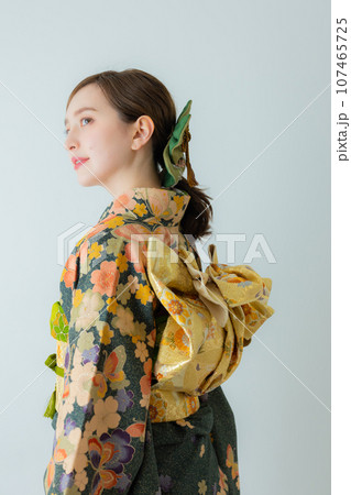 振袖 緑 振袖 緑 107465725