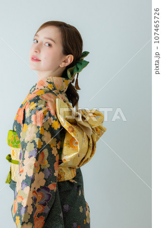 振袖　緑 107465726