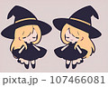 2人の魔女のシルエット（AI生成） 107466081