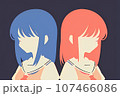 セーラー服を着た女の子のアイコン（AI生成） 107466086