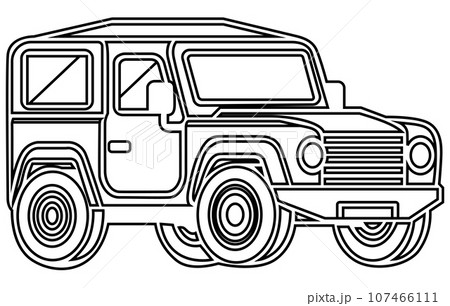 Vehicle Car Outline. Vehicle car Outline vector illustration. 107466111