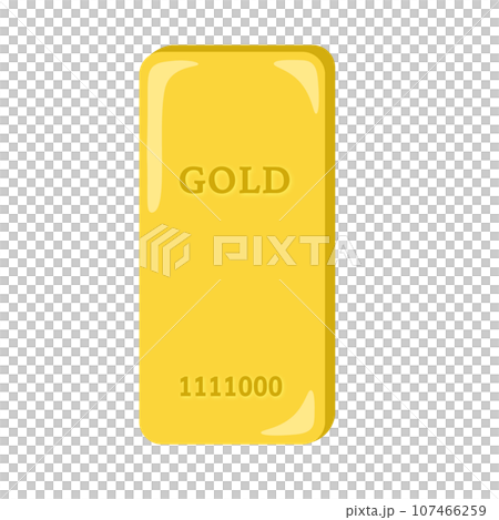 金 インゴットのイラスト素材 [107466259] - PIXTA