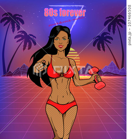 Fitness woman. Vector illustration. A fitness... - Stock Illustration  [107466508] - PIXTA