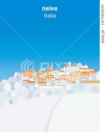 ネイヴェ　neive　ピエモンテ　piemonte　イタリア　italia　冬 107466645