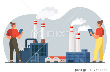 Automation business. Vector illustration. Automation business Element of automation icon for factory concept and indastrial Manager engineers check and control automation robot machine in intelligent Automation business. Vector illustration. Automation business Element of automation icon for factory concept and indastrial Manager engineers check and control automation robot machine in intelligent 107467768