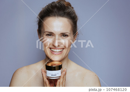 Portrait of happy modern 40 years old woman 107468120