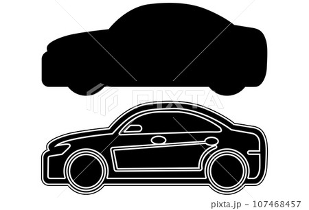 Vehicle Car Silhouette. Vehicle car Silhouette vector. Vehicle Car Silhouette. Vehicle car Silhouette vector. 107468457