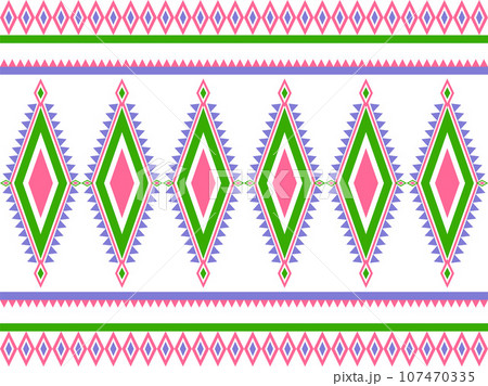 Abstract geometric ethnic seamless pattern background for wrapping, fabric, pillow, clothing, carpet, wallpaper, batik, illustration, print, curtain Abstract geometric ethnic seamless pattern background for wrapping, fabric, pillow, clothing, carpet, wallpaper, batik, illustration, print, curtain 107470335