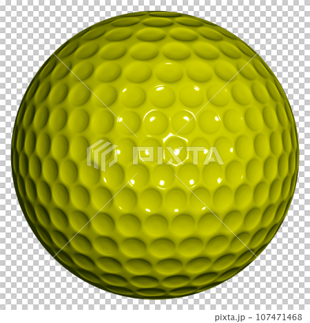 黄色いゴルフボール 3DCG 107471468