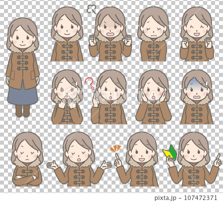 冬季外套：少婦的各種表情 107472371