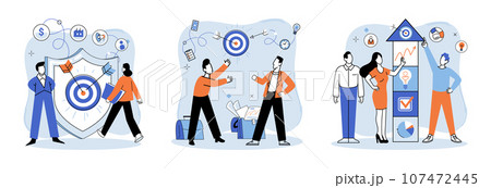 Successful project launch. Vector illustration. A project launch, maiden voyage into unknown A successful business, testament to resilience and innovation Project launch startup, thrilling start Successful project launch. Vector illustration. A project launch, maiden voyage into unknown A successful business, testament to resilience and innovation Project launch startup, thrilling start 107472445