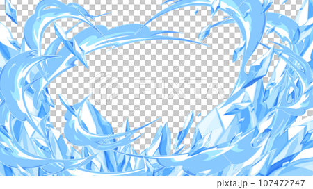 Ice slash effect background_16:9 - Stock Illustration [107472747] - PIXTA