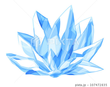 氷魔法の攻撃でできた氷の塊のイラスト 107472835