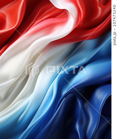 Silk in the colors flag of France 107473240