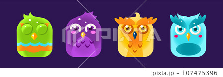 Funny Birds App Rounded Icon for Game Design...のイラスト素材 [107475396] - PIXTA