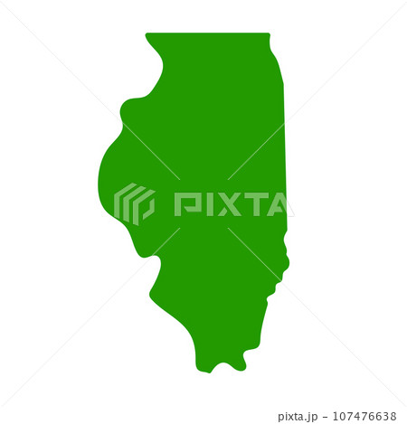 イリノイ州の地図アイコン。ベクター。のイラスト素材 [107476638] PIXTA