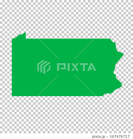 Pennsylvania map green - Stock Illustration [107476727] - PIXTA