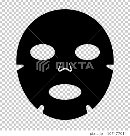 パックやシートマスクのシルエットアイコン。美容。ベクター。 パックやシートマスクのシルエットアイコン。美容。ベクター。 107477014