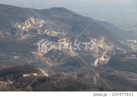 view of the pre alps from the mountains on a sunny day view of the pre alps from the mountains on a sunny day 107477851