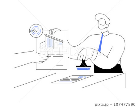 Register property abstract concept vector illustration. Register property abstract concept vector illustration. 107477890