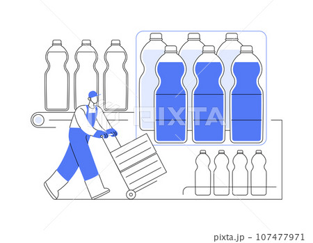 Soft drink packaging abstract concept vector illustration. Soft drink packaging abstract concept vector illustration. 107477971