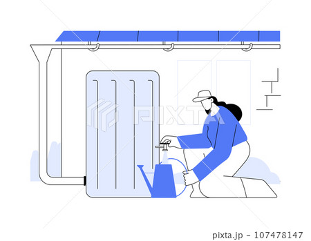 Rainwater tank abstract concept vector illustration. 107478147