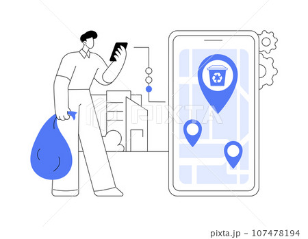 Waste app for citizens abstract concept vector illustration. 107478194