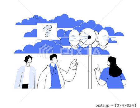 Tornado warning siren abstract concept vector illustration. Tornado warning siren abstract concept vector illustration. 107478241