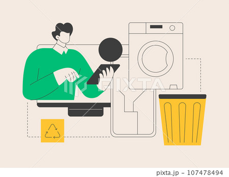 E-waste reduction abstract concept vector illustration. 107478494