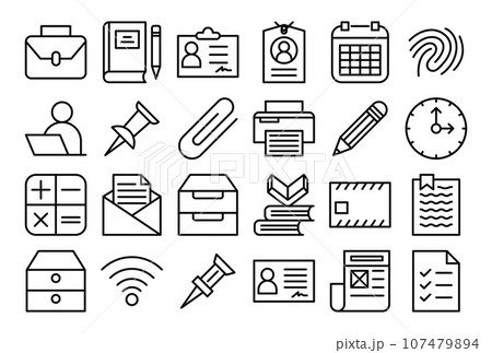 office outline icons set. The collections include for web design,app design, software design, office outline icons set. The collections include for web design,app design, software design, 107479894