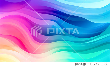 オーロラのようなグラデーションの背景「AI生成画像」 オーロラのようなグラデーションの背景「AI生成画像」 107479895