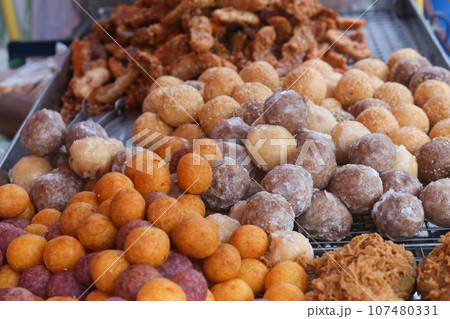 Closeup of Vietnamese donuts cake sold on the street in Thailand 107480331