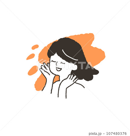 お肌の調子がいい感じな女性 お肌の調子がいい感じな女性 107480376