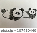 触れ合う仲良しパンダ 107480440