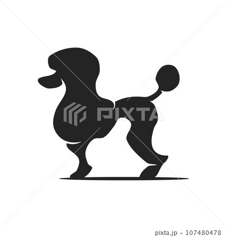 poodle dog logo template Isolated. Brand Identity. Icon Abstract Vector graphic poodle dog logo template Isolated. Brand Identity. Icon Abstract Vector graphic 107480478