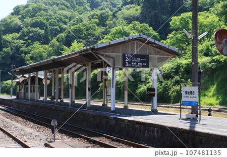芸備線　備後落合駅の構内 107481135