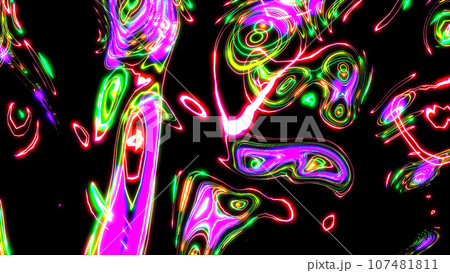 VJ ノイズ サイケデリック マーブル 紫 緑 [別Verあり] 107481811