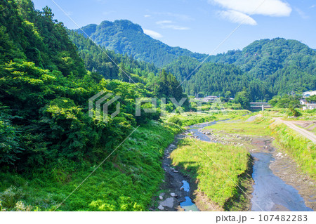 吉田川　真夏の風景　小鹿野町日尾方面 107482283