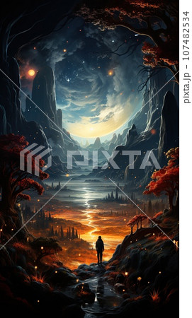 Abstract art create a unique and dynamic wallpaper Abstract art create a unique and dynamic wallpaper 107482534