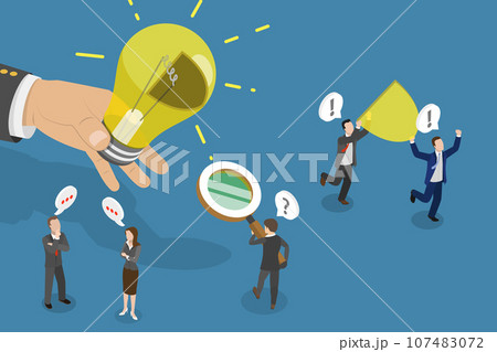 3D Isometric Flat Vector Conceptual Illustration of Plagiarism 107483072