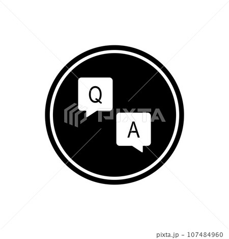 question and answer icon vector 107484960