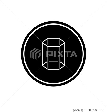 hexagon 3d icon vector 107485036