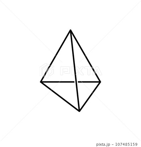 triangle 3d icon vector 107485159