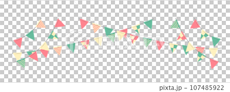 デザイン素材 / ペナントガーランド ベクターイラスト デザイン素材 / ペナントガーランド ベクターイラスト 107485922
