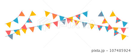 デザイン素材 / ペナントガーランド ベクターイラスト 107485924